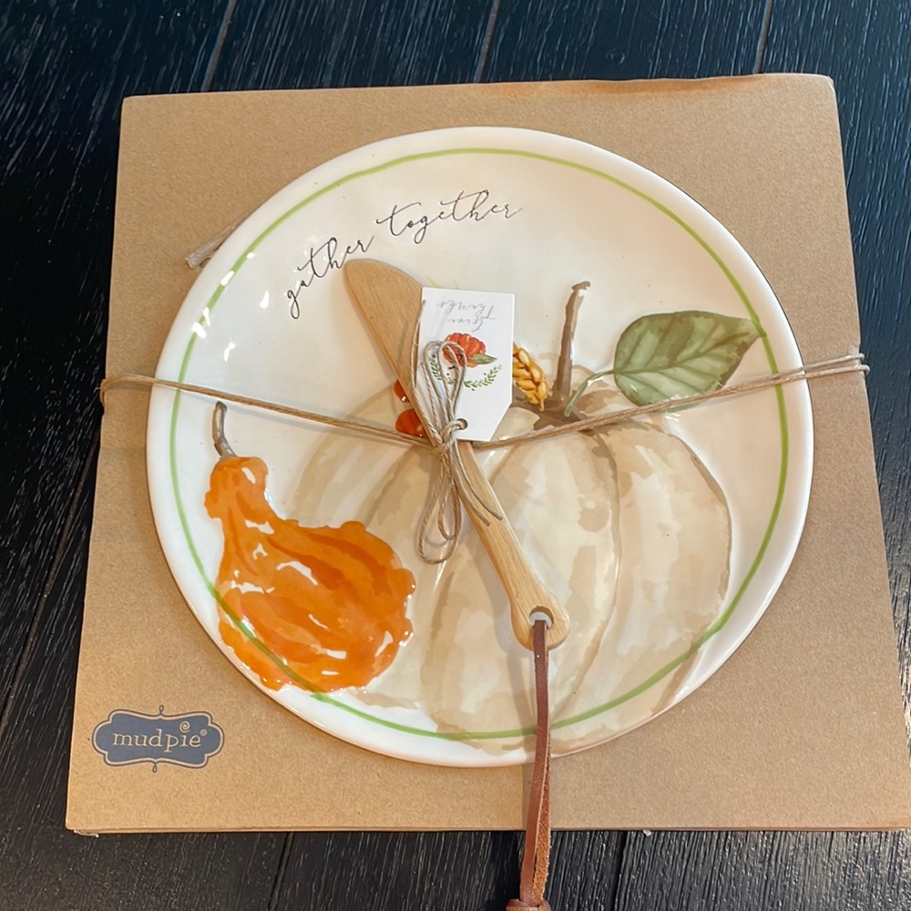 Brand New Mud Pie Gather Together Cheese Plate Set